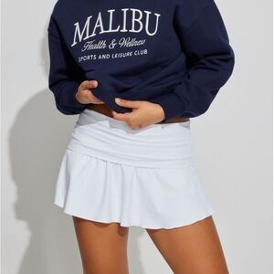 Garage white Hilary fold over skort sz L